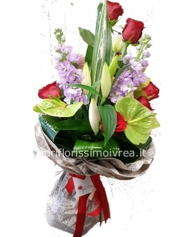 Bouquet decorativo fiori misti