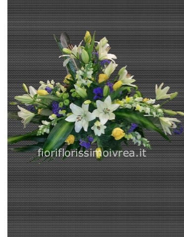 composizione lilium e rose