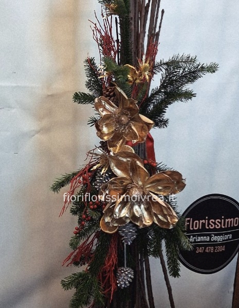 Fascio h 150cm con decoro Natalizio